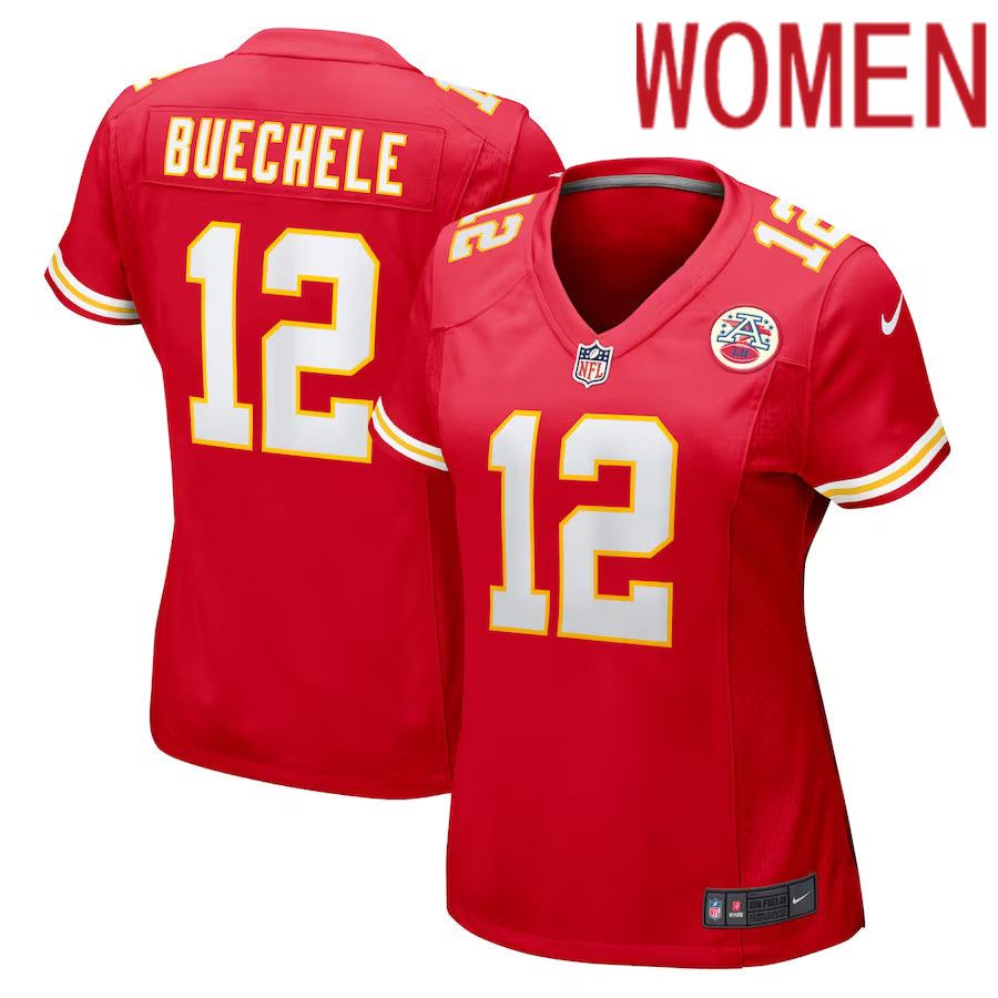Women Kansas City Chiefs #12 Shane Buechele Nike Red Game Player NFL Jersey